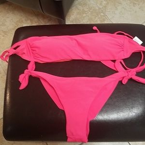 Hot pink bathing suit